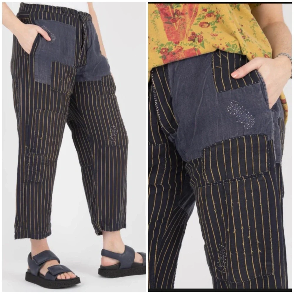 MAGNOLIA PEARL Lilou Distressed
Patchwork Pants One Size - Picture 3 of 15